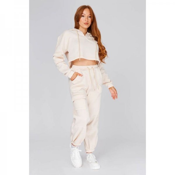 Stone Utility V-Neck Hoodie And Joggers Set